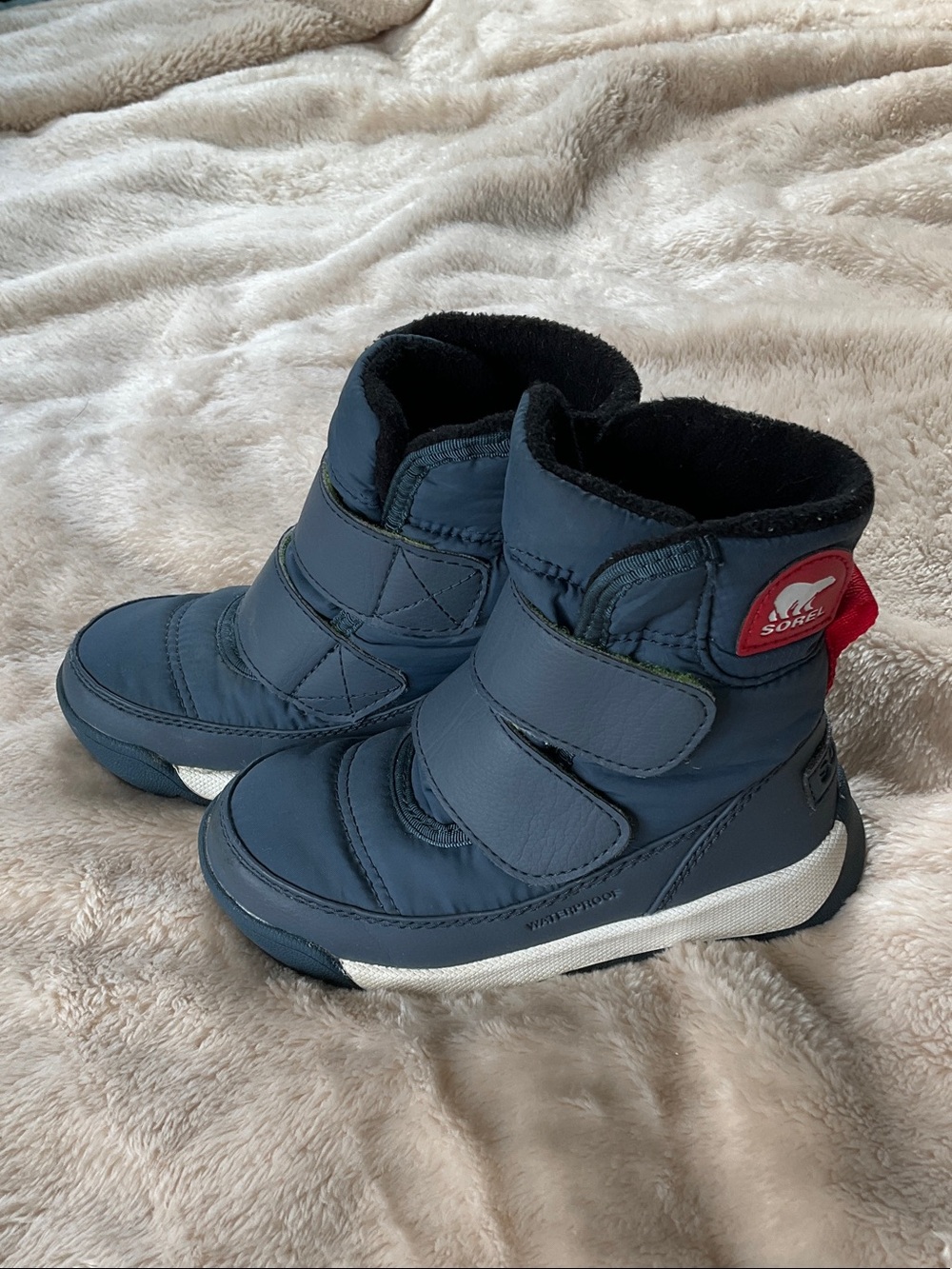 Sorel Kids Navy and Red Snow Boots - waterproof